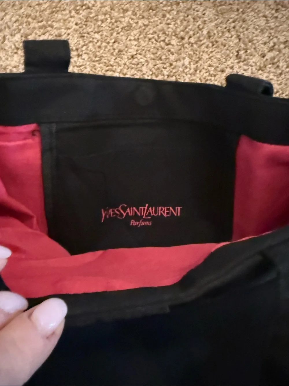 Yves Saint Laurent Black Bow-Accent Tote